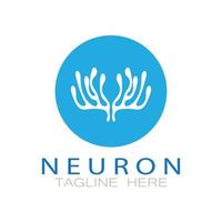 Neuron-Logo oder Nervenzellen-Logo-Design, Molekül-Logo-Illustrationsvorlagensymbol mit Vektorkonzept vektor