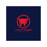 E-Commerce-Logo und Online-Shop-Logo-Design mit modernem Konzept vektor