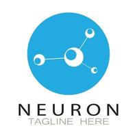 Neuron-Logo oder Nervenzellen-Logo-Design, Molekül-Logo-Illustrationsvorlagensymbol mit Vektorkonzept vektor