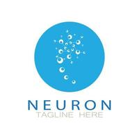 Neuron-Logo oder Nervenzellen-Logo-Design, Molekül-Logo-Illustrationsvorlagensymbol mit Vektorkonzept vektor