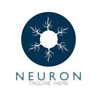 Neuron-Logo oder Nervenzellen-Logo-Design, Molekül-Logo-Illustrationsvorlagensymbol mit Vektorkonzept vektor