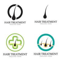 Logo-Entfernungslogo-Vektorbild-Designillustration der Haarbehandlung vektor