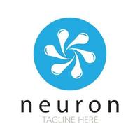 Neuron-Logo oder Nervenzellen-Logo-Design, Molekül-Logo-Illustrationsvorlagensymbol mit Vektorkonzept vektor