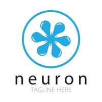 Neuron-Logo oder Nervenzellen-Logo-Design, Molekül-Logo-Illustrationsvorlagensymbol mit Vektorkonzept vektor