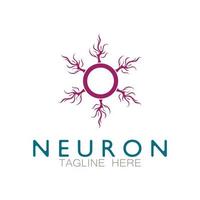 Neuron-Logo oder Nervenzellen-Logo-Design, Molekül-Logo-Illustrationsvorlagensymbol mit Vektorkonzept vektor