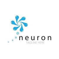 Neuron-Logo oder Nervenzellen-Logo-Design, Molekül-Logo-Illustrationsvorlagensymbol mit Vektorkonzept vektor