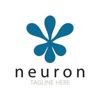 Neuron-Logo oder Nervenzellen-Logo-Design, Molekül-Logo-Illustrationsvorlagensymbol mit Vektorkonzept vektor