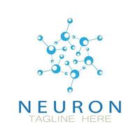 Neuron-Logo oder Nervenzellen-Logo-Design, Molekül-Logo-Illustrationsvorlagensymbol mit Vektorkonzept vektor