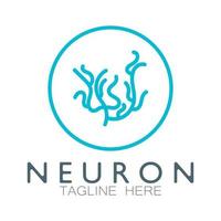 Neuron-Logo oder Nervenzellen-Logo-Design, Molekül-Logo-Illustrationsvorlagensymbol mit Vektorkonzept vektor