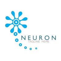 Neuron-Logo oder Nervenzellen-Logo-Design, Molekül-Logo-Illustrationsvorlagensymbol mit Vektorkonzept vektor