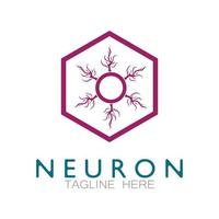 Neuron-Logo oder Nervenzellen-Logo-Design, Molekül-Logo-Illustrationsvorlagensymbol mit Vektorkonzept vektor