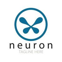 Neuron-Logo oder Nervenzellen-Logo-Design, Molekül-Logo-Illustrationsvorlagensymbol mit Vektorkonzept vektor