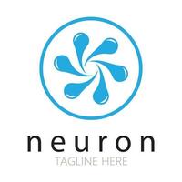 Neuron-Logo oder Nervenzellen-Logo-Design, Molekül-Logo-Illustrationsvorlagensymbol mit Vektorkonzept vektor