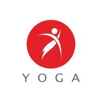 Logo-Design von Menschen, die Yoga-Symbol-Symbol-Illustrationsvektor machen vektor