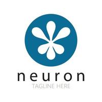 Neuron-Logo oder Nervenzellen-Logo-Design, Molekül-Logo-Illustrationsvorlagensymbol mit Vektorkonzept vektor