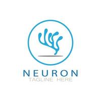 Neuron-Logo oder Nervenzellen-Logo-Design, Molekül-Logo-Illustrationsvorlagensymbol mit Vektorkonzept vektor