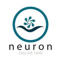 Neuron-Logo oder Nervenzellen-Logo-Design, Molekül-Logo-Illustrationsvorlagensymbol mit Vektorkonzept vektor