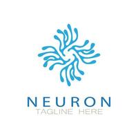 Neuron-Logo oder Nervenzellen-Logo-Design, Molekül-Logo-Illustrationsvorlagensymbol mit Vektorkonzept vektor