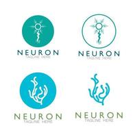 Neuron-Logo oder Nervenzellen-Logo-Design, Molekül-Logo-Illustrationsvorlagensymbol mit Vektorkonzept vektor