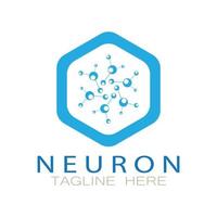 Neuron-Logo oder Nervenzellen-Logo-Design, Molekül-Logo-Illustrationsvorlagensymbol mit Vektorkonzept vektor