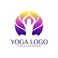 Yoga-Logo-Design-Vektor-Vorlage vektor