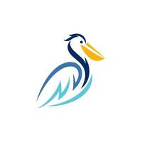 Pelikan-Vogel-Logo abstrakte Design-Vektor-Vorlage vektor