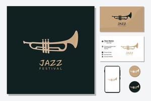 Inspiration für das Design von Musik-Jazz-Logos vektor