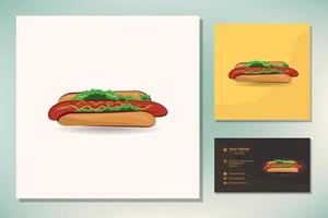 Hotdog-Illustrationsvektor vektor