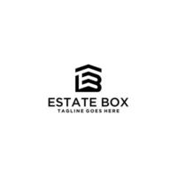 eb, be initial home and real estate logo sign design vektor