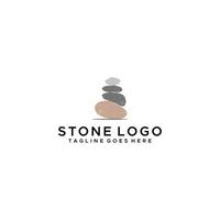 balancierendes Rock-Zen-Stein-Logo-Design vektor