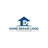 Logo-Schild-Design für die Reparatur zu Hause vektor