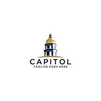 Capitol Building logotyp design. vektor