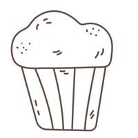 muffins i doodle vektor