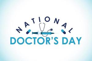 nationella läkardagen. världens läkare dag mall. vektor illustration.