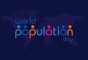 världens befolkning dag 11 juli. semester koncept. bakgrund mall vektorillustration. vektor