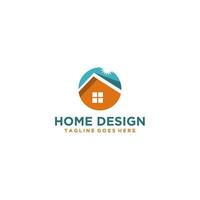 Haus- und Immobilien-Logo-Design vektor