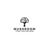 Brain Mushroom kreatives Logo-Design vektor