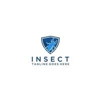 Insektenschutz-Logo-Design. vektor