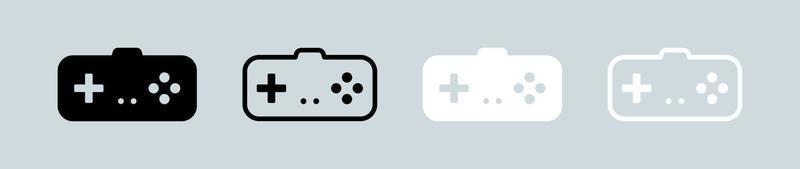 joystick-ikon i svartvita färger. spelkonsol tecken vektor illustration.