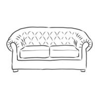 Sofa-Vektorskizze vektor