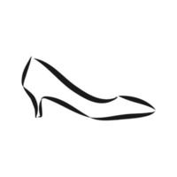 kvinnors sko vektor skiss