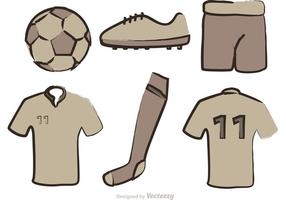 Fußball Ausrüstung Vektoren