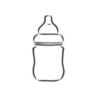 Vektorskizze für Babyflaschen vektor