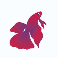 betta fisk illustration vektor. betta fish logotyp design inspiration vektor
