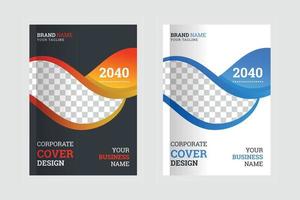 modernes professionelles Business-Corporate-Book-Cover-Design-Vorlage a4-Set vektor