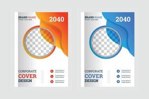 Creative Business Corporate Book Cover Designvorlage A4 oder Broschüren-Cover-Design vektor