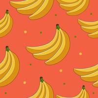 banan frukt seamless mönster vektorillustration vektor