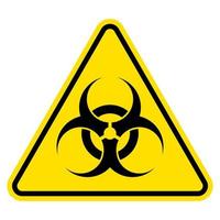 Zeichen für Biogefährdung. Gefahrensymbol. Vektor flaches Symbol