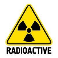 Strahlungszeichen. Warnsymbol. Flaches Symbol für radioaktiven Vektor