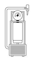 Symbol für Autopumpe, Kompressor zum Aufpumpen von Autoreifen. Transportreparatur, technische Inspektion. Vektor